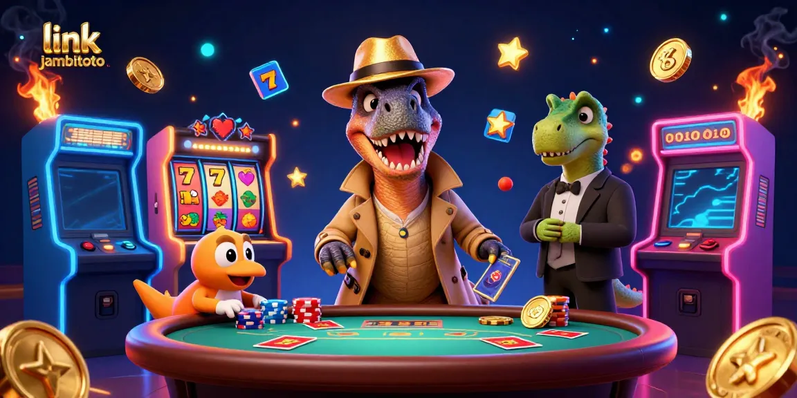 Engage in thrilling gaming action at link jambitoto featuring a velociraptor and casino fun.