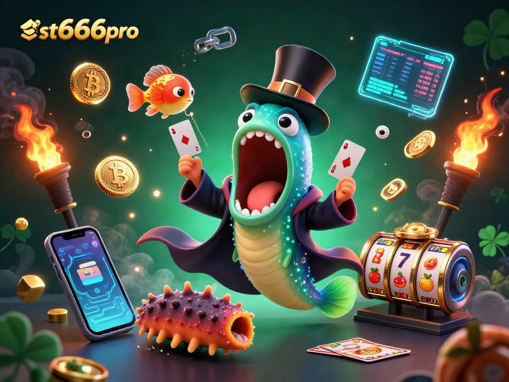 Experience st666pro's captivating casino magic with lively characters and vibrant elements.