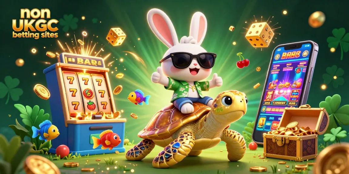 Experience thrilling adventures on non UKGC betting sites with a vibrant 3D illustration of winning characters.