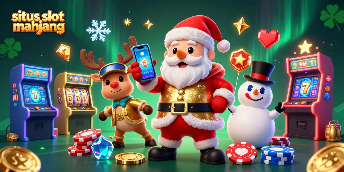 Experience the thrill of situs slot mahjong with vibrant slot reels, festive characters, and dynamic casino elements.